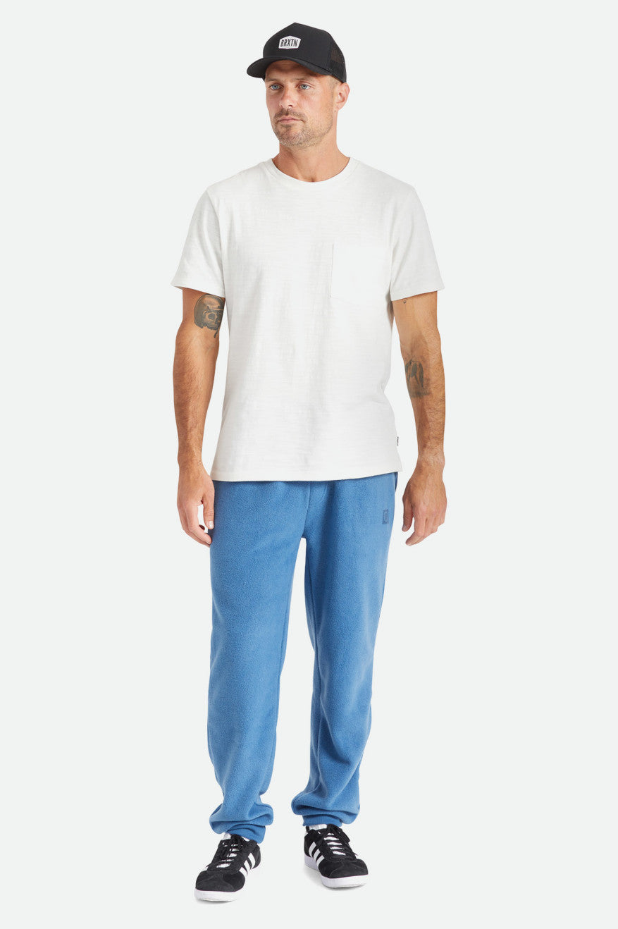 Najfatalniejszy Męskie Brixton Basic Slub S/S Pocket Białe | QMJWD-8421