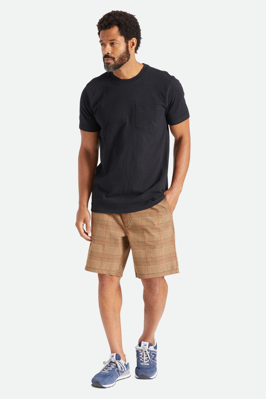 Najfatalniejszy Męskie Brixton Basic Slub S/S Pocket Czarne | XYLPW-8179