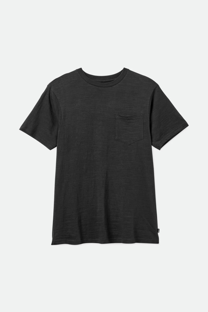 Najfatalniejszy Męskie Brixton Basic Slub S/S Pocket Czarne | XYLPW-8179