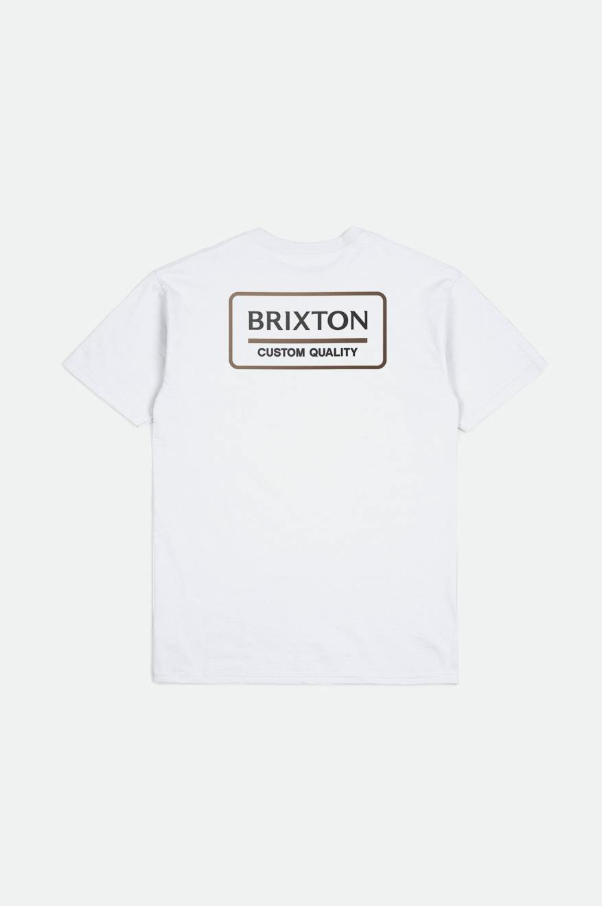 Najfatalniejszy Męskie Brixton Palmer Proper S/S Standard Białe Czarne | USWDH-9074