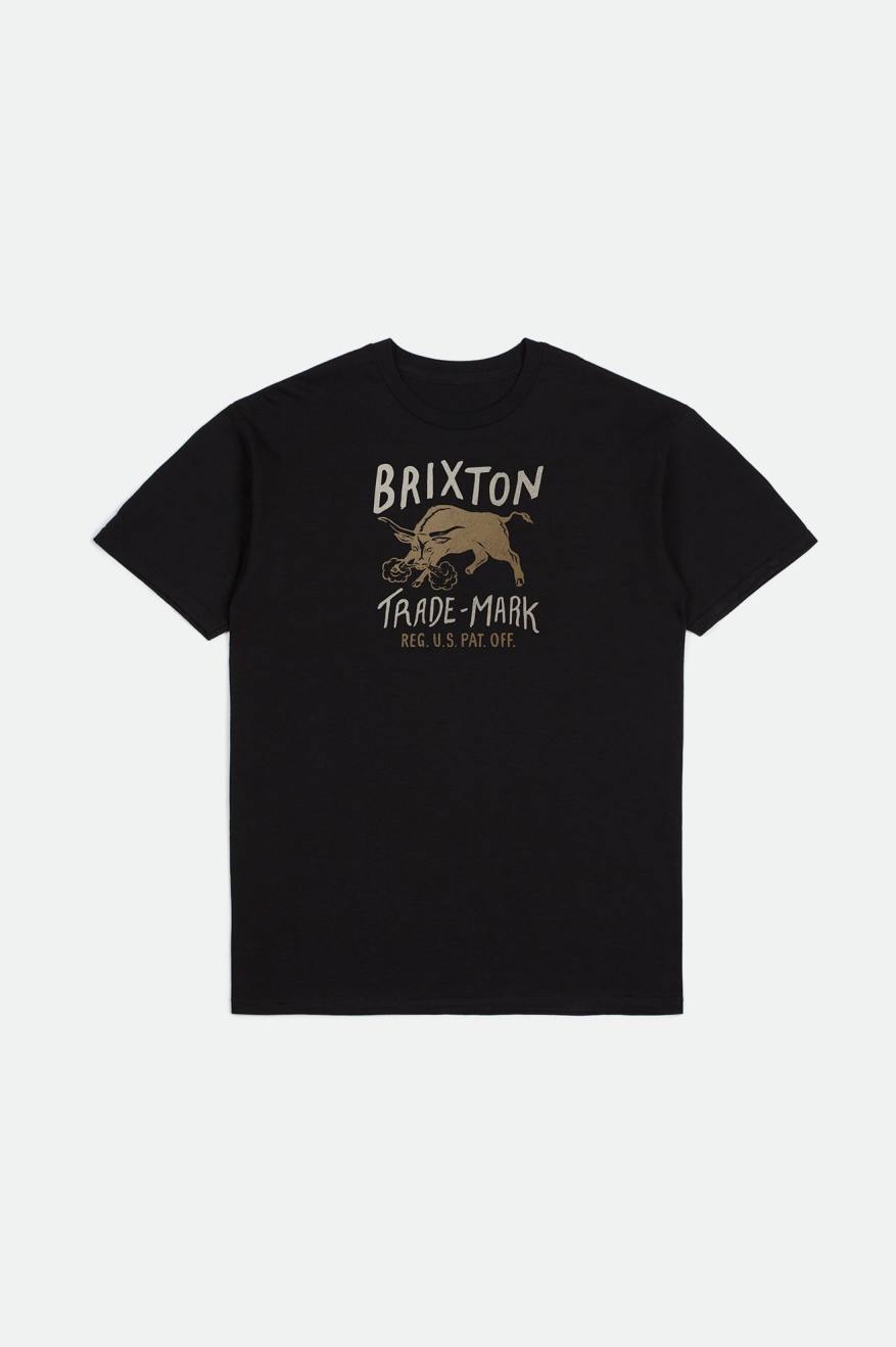 Najfatalniejszy Męskie Brixton Roxboro S/S Standard Czarne | DKBTJ-5209