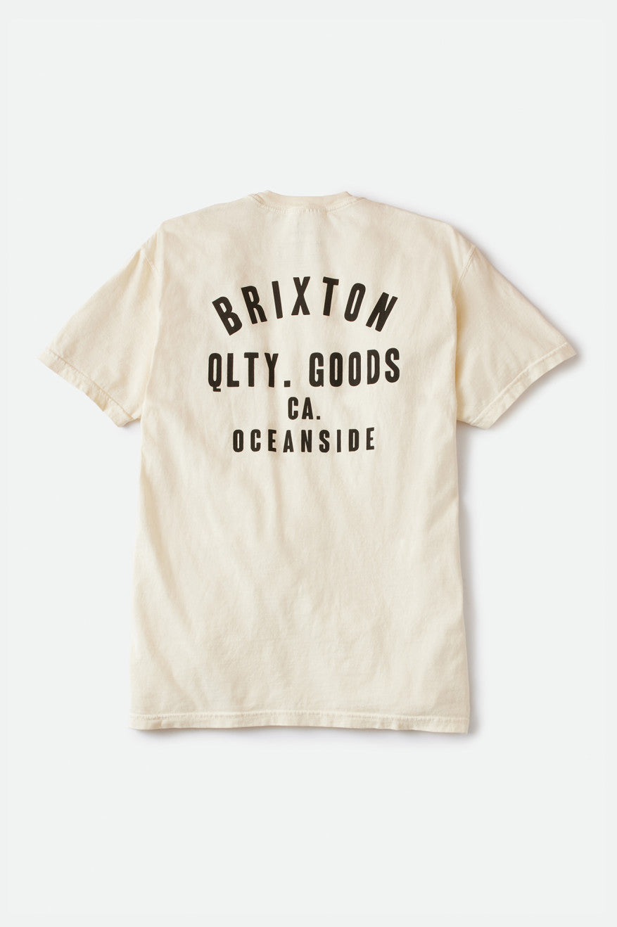 Najfatalniejszy Męskie Brixton Woodburn Oceanside S/S Standard Kremowe Czarne | CEWFA-8914