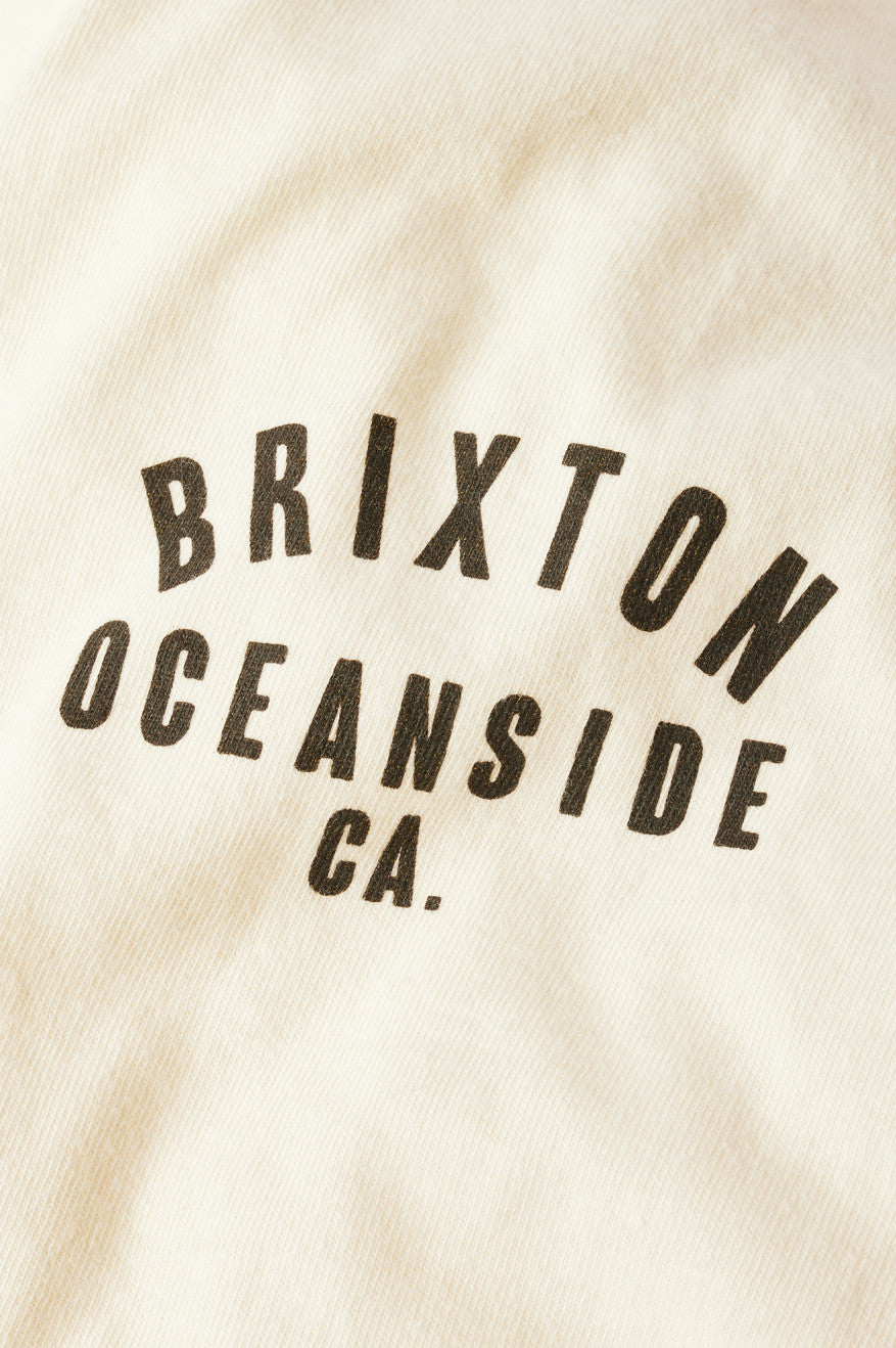 Najfatalniejszy Męskie Brixton Woodburn Oceanside S/S Standard Kremowe Czarne | CEWFA-8914