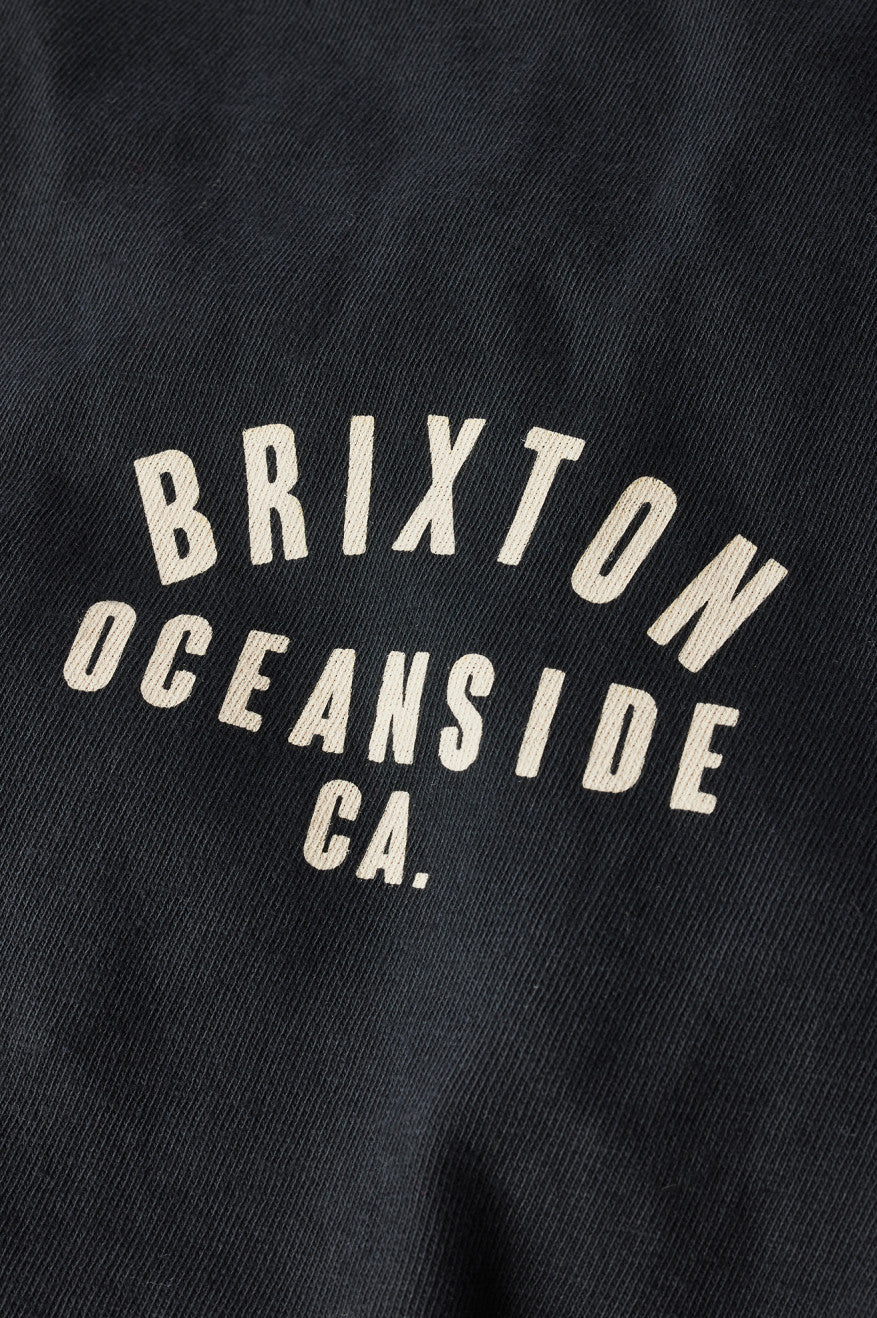 Najfatalniejszy Męskie Brixton Woodburn Oceanside S/S Standard Czarne Białe | ETOIK-5246