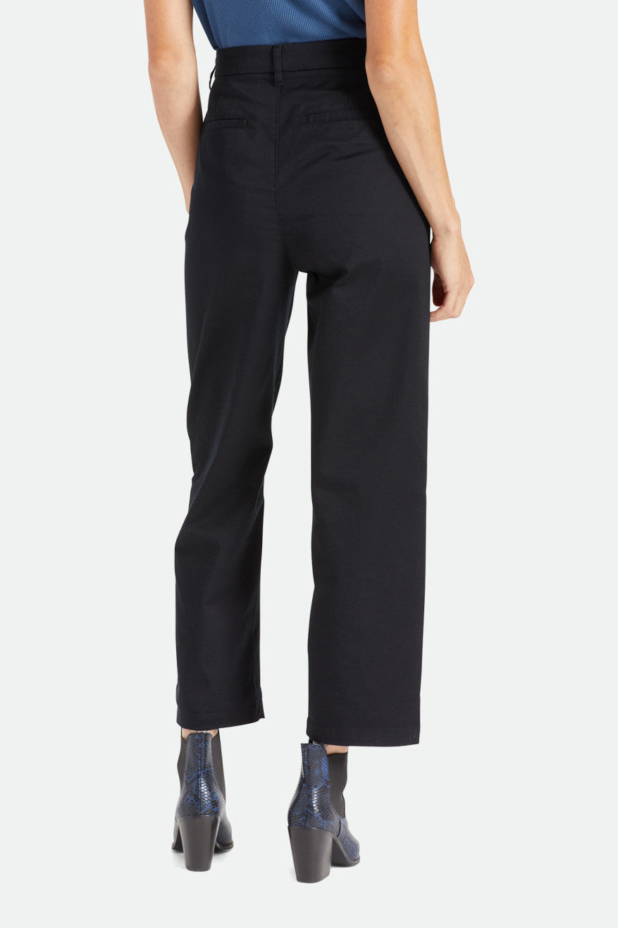 Spodnie Damskie Brixton Victory Trouser Czarne | DKCQM-6297