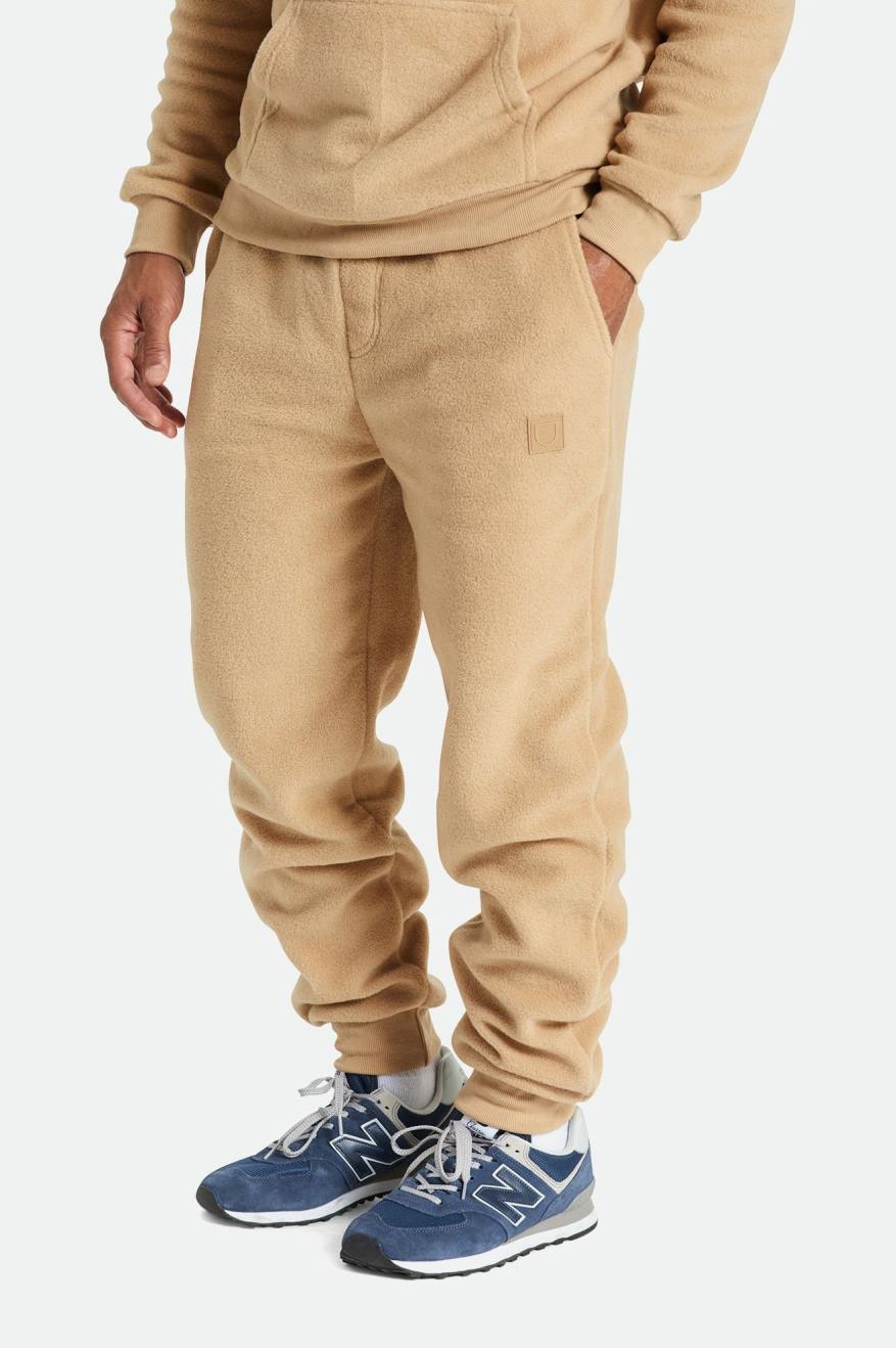 Spodnie Męskie Brixton Blanket Fleece Jogger Beżowe | ACRWX-2314