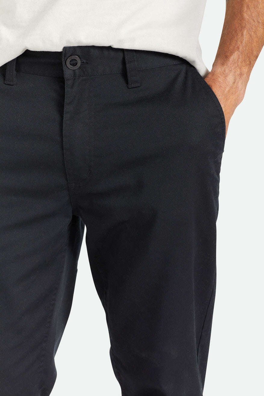 Spodnie Męskie Brixton Choice Chino Regular Czarne | GILNV-0716