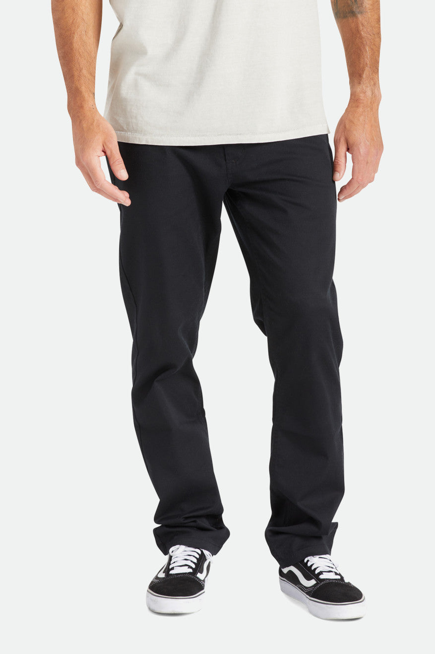 Spodnie Męskie Brixton Choice Chino Regular Czarne | GILNV-0716