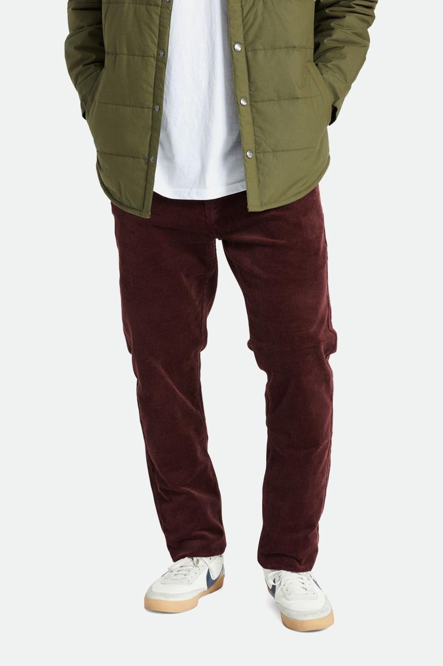 Spodnie Męskie Brixton Choice Chino Regular Czerwone | OUPHV-1953