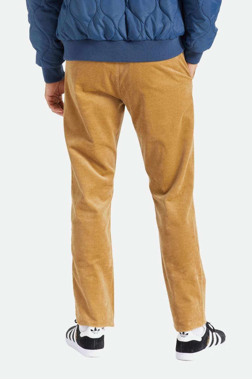 Spodnie Męskie Brixton Choice Chino Regular Khaki | UCKAL-0193