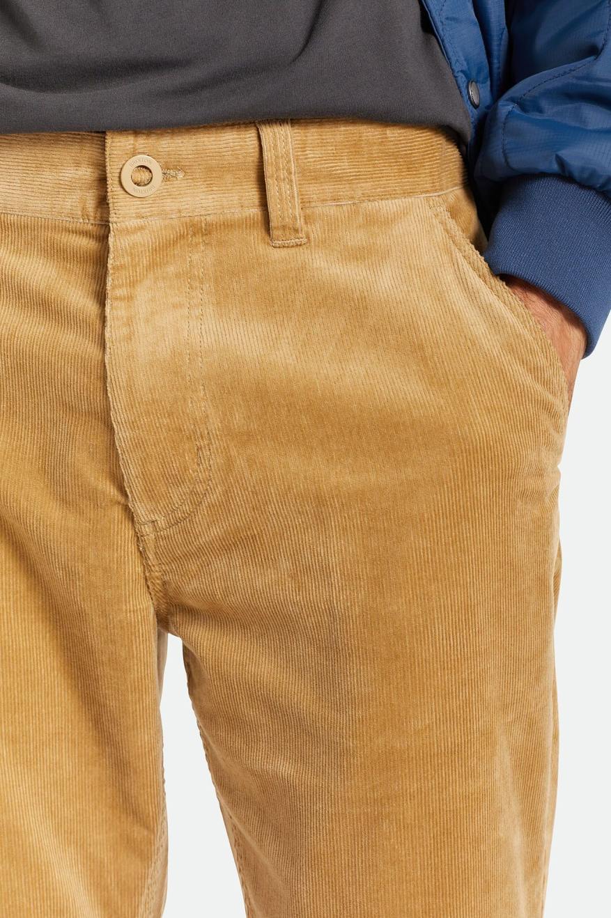 Spodnie Męskie Brixton Choice Chino Regular Khaki | UCKAL-0193