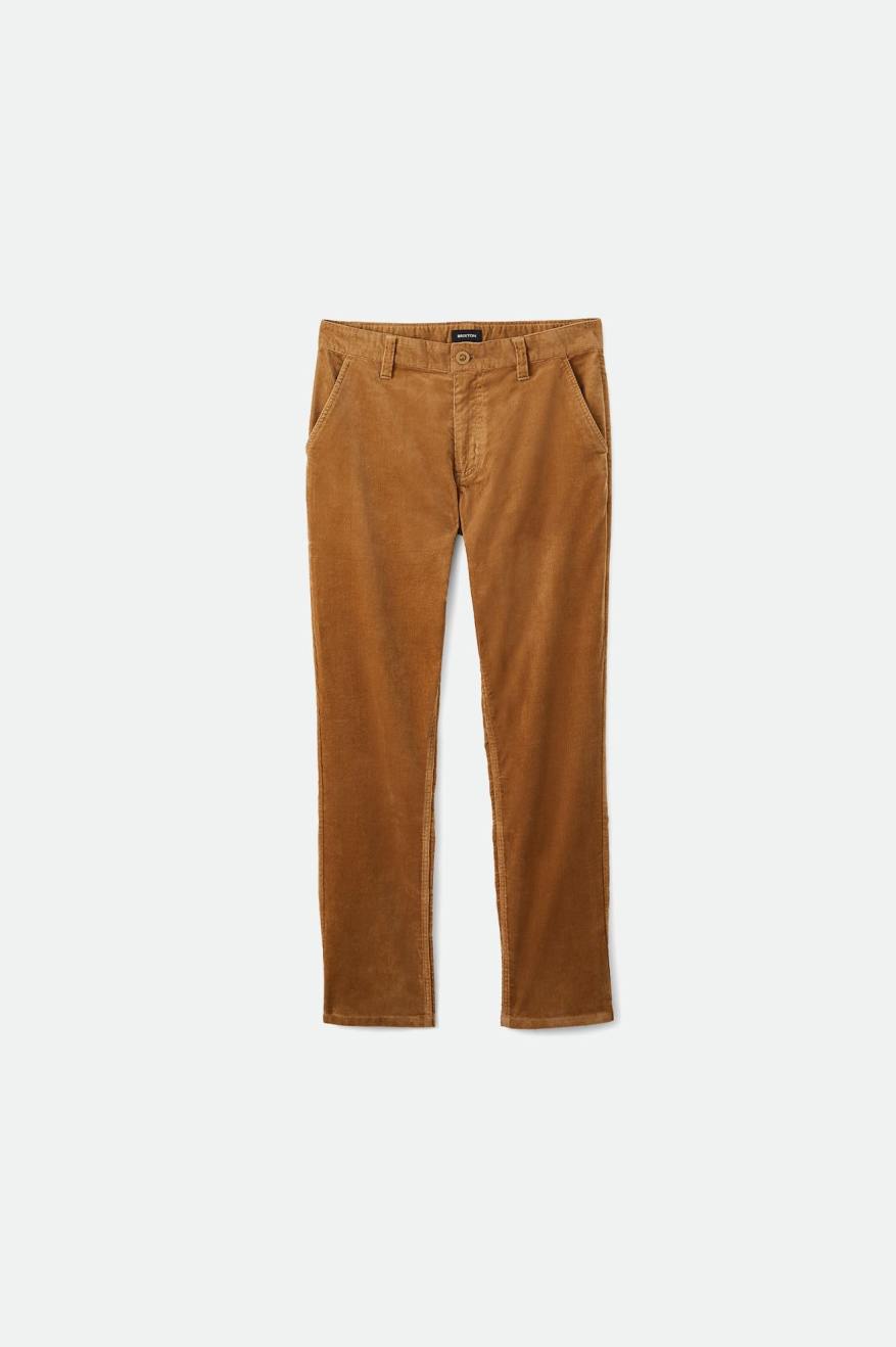 Spodnie Męskie Brixton Choice Chino Regular Khaki | UCKAL-0193