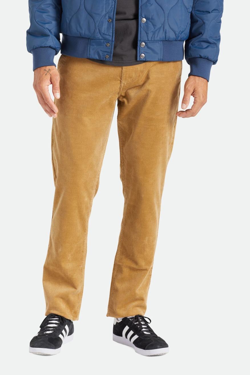 Spodnie Męskie Brixton Choice Chino Regular Khaki | UCKAL-0193