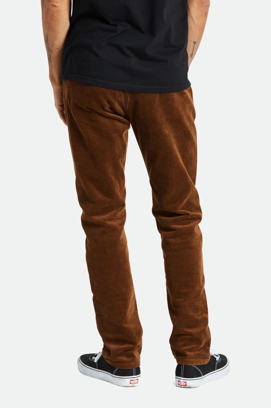 Spodnie Męskie Brixton Choice Chino Regular Brązowe | XFCGJ-6837