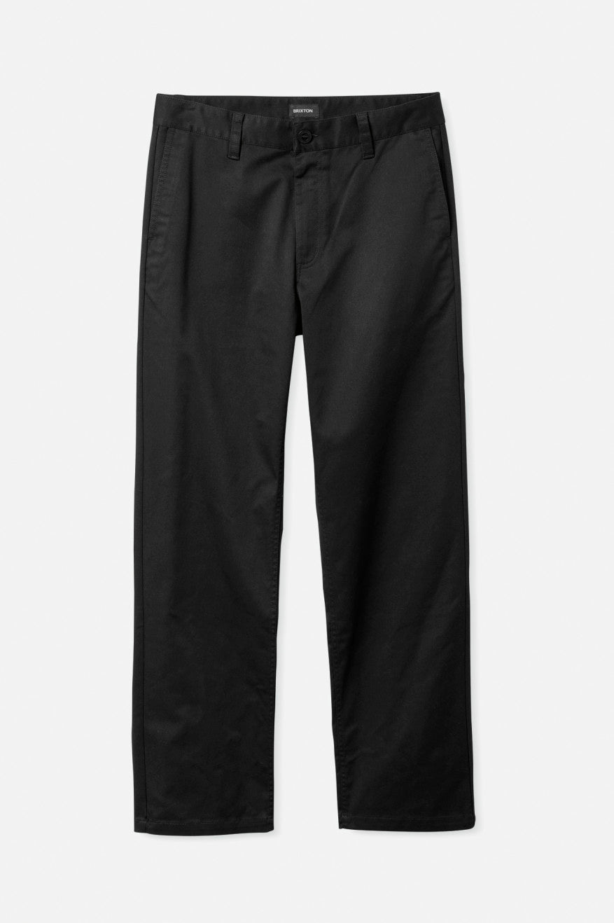 Spodnie Męskie Brixton Choice Chino Relaxed Czarne | BUZOG-7195