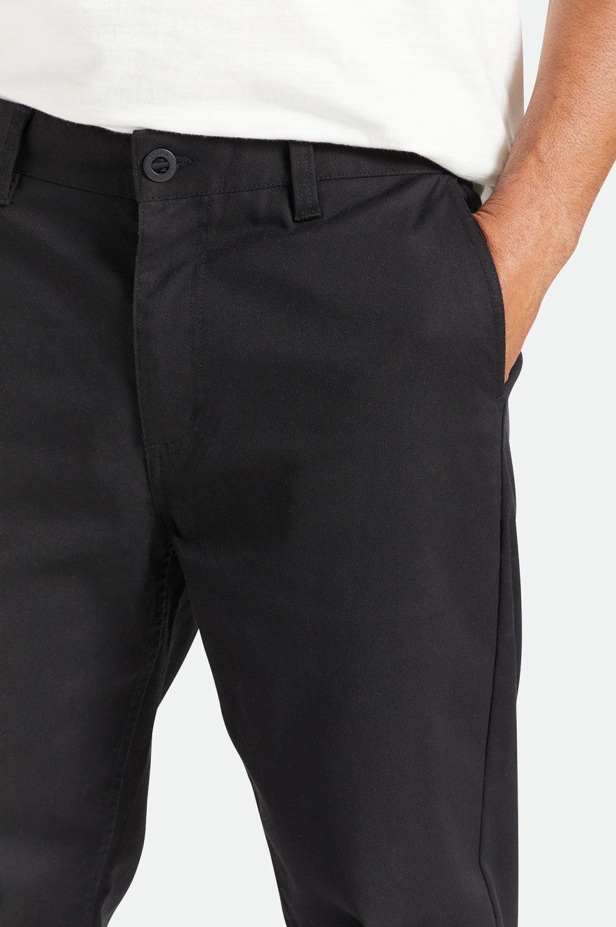 Spodnie Męskie Brixton Choice Chino Relaxed Czarne | BUZOG-7195