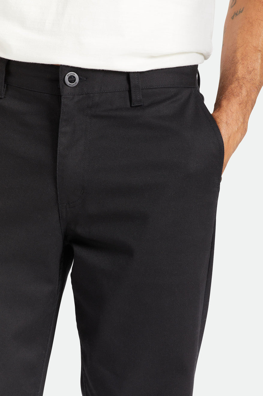 Spodnie Męskie Brixton Choice Chino Relaxed Czarne | BUZOG-7195