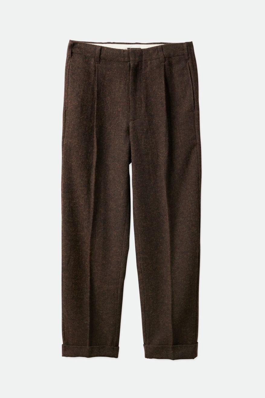 Spodnie Męskie Brixton Regent Reserve Trouser Brązowe | MNZTU-8609