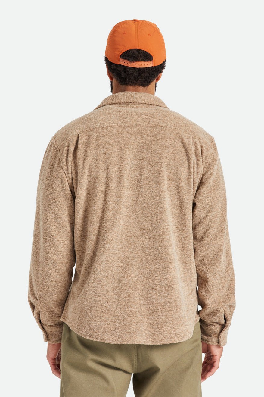 Tkane Topy Męskie Brixton Bowery L/S Arctic Stretch Fleece Beżowe | GWEMV-0136